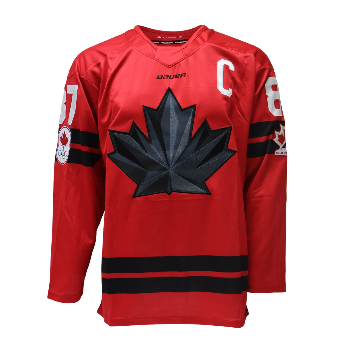 Sidney Crosby Signed Framed 34x42 Hockey Canada 2026 White Bauer Replica Jersey - AUCTION
