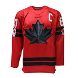 Sidney Crosby Signed Framed 34x42 Hockey Canada 2026 White Bauer Replica Jersey - AUCTION