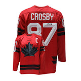 Sidney Crosby Signed Framed 34x42 Hockey Canada 2026 White Bauer Replica Jersey - AUCTION