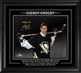 Sidney Crosby Signed Framed 16x20 Photo in Photoglass Pittsburgh Penguins "Number one pick in the 2005 NHL Draft" (Limited Edition of 20) - AUCTION