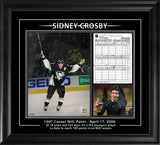 Sidney Crosby Signed Framed 12x16 Photo in Photoglass  w/Replica Scoresheet Pittsburgh Penguins "100th Career NHL Point - April 17, 2006" (Limited Edition of 20) - AUCTION