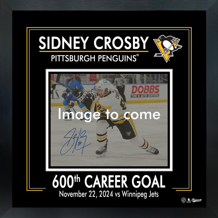 Sidney Crosby Signed 8x10 Framed PhotoGlass 600 Goals (Limited Edition of 87)