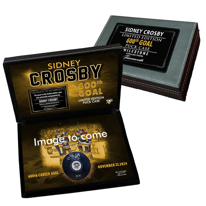 Sidney Crosby Signed Puck in Deluxe Case 600 Goals (Limited Edition of 16)