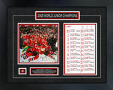 Sidney Crosby Signed 11x11 Photo Framed Team Canada 2005 World Junior Champions (Limited Edition of 87) - AUCTION