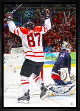 Sidney Crosby Team Canada Signed Framed 20x29 Golden Goal Canvas - AUCTION