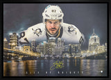 Sidney Crosby Signed Framed Pittsburgh Penguins City of Bridges 20x29 Canvas (Limited Edition of 87) - AUCTION
