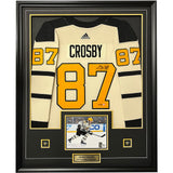 Sidney Crosby Signed Jersey Framed Penguins Cream 2023 Winter Classic Adidas (Limited Edition of 87) - AUCTION