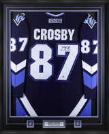 Sidney Crosby Signed Jersey Framed Oceanic Pro Blue CCM - AUCTION