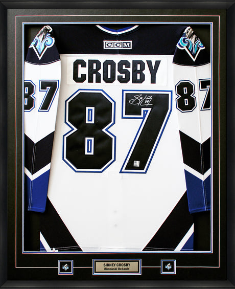 Sidney Crosby Signed Jersey Framed Oceanic Pro White CCM - AUCTION