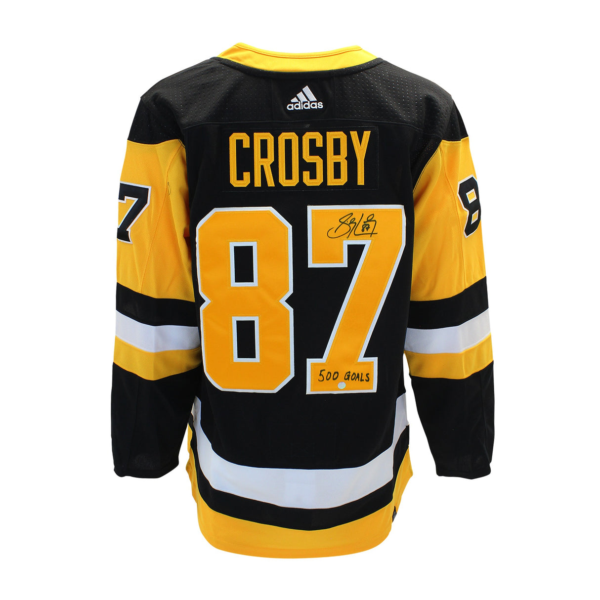 Sidney Crosby Signed Jersey Pittsburgh Penguins Black Adidas Insc "500 Goals" - AUCTION