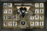 Sidney Crosby Signed Puck Framed with Rookie Season Cards - AUCTION