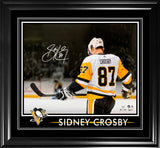 Sidney Crosby Signed 16x20 Framed PhotoGlass Penguins From Behind-H (Limited Edition of 87)