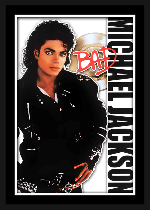 Jackson,M BAD Tribute Poster Framed