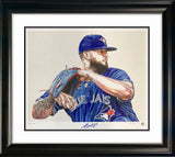 Alek Manoah Toronto Blue Jays Signed Framed 16x20 Print LE/166 Signed by Artist