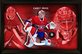 Carey Price Signed Photo Glass Framed Montreal Canadiens Puck