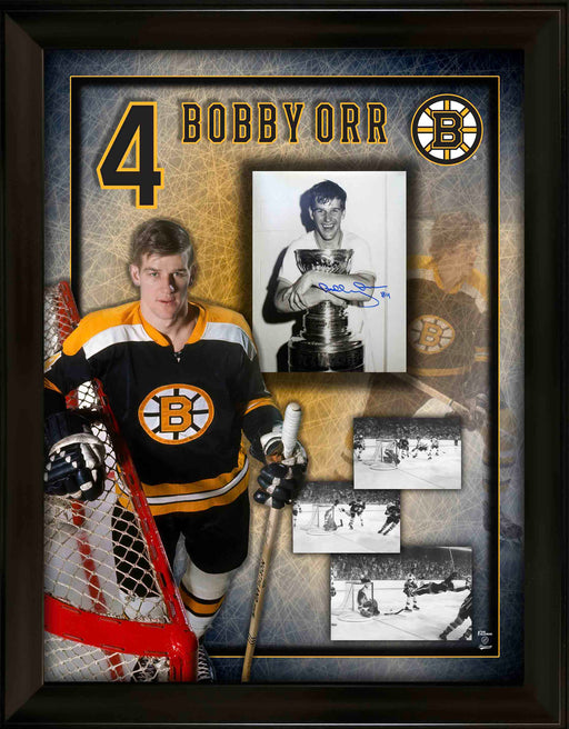 Bobby Orr Boston Bruins Signed PhotoGlass Framed 8x10 Photo - Frameworth Sports Canada 