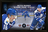 Mitch Marner Signed PhotoGlass Framed Toronto Maples Leafs Puck Inscribed "18-Game Point Streak" (Limited Edition of 116).