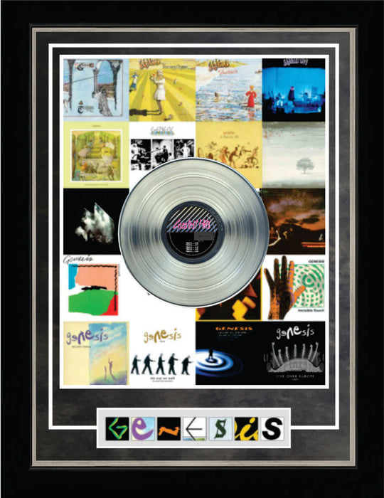 Genesis Framed Discography Print With Platinum LP