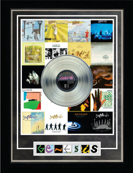 Genesis Framed Discography Print With Platinum LP - Frameworth Sports Canada 