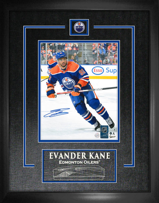 Evander Kane Signed 8x10 Etched Mat Oilers Action-V - Frameworth Sports Canada 