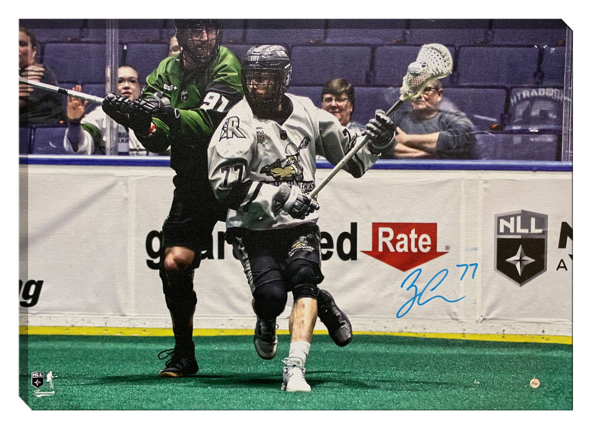 Zach Currier Signed 20x29 Canvas Calgary Roughnecks