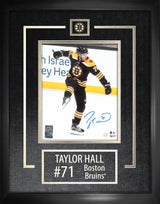Taylor Hall Boston Bruins Signed Framed 8x10 Goal Celebration Photo - AUCTION