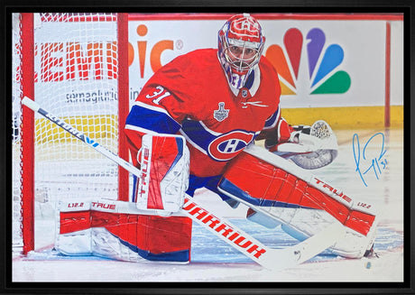 Carey Price Signed 20x29 Canvas Framed Canadiens - AUCTION