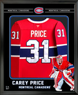 Carey Price Signed Jersey Framed PhotoGlass Montreal Canadiens Red Fanatics Premium - AUCTION