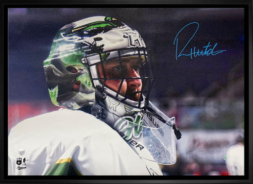 Riley Hutchcraft Signed 20x29 Framed Canvas Rochester Knighthawks - Frameworth Sports Canada 