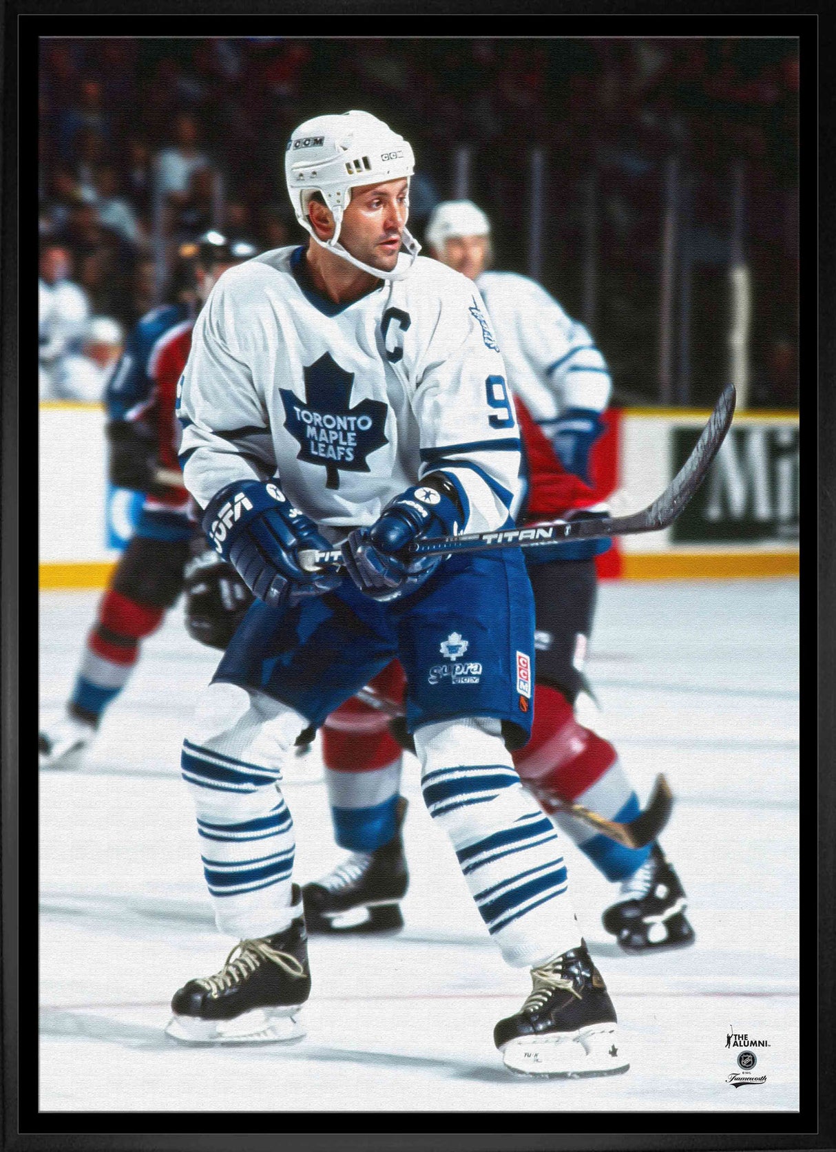 Doug Gilmour 20x29 Framed Canvas Maple Leafs Action-V