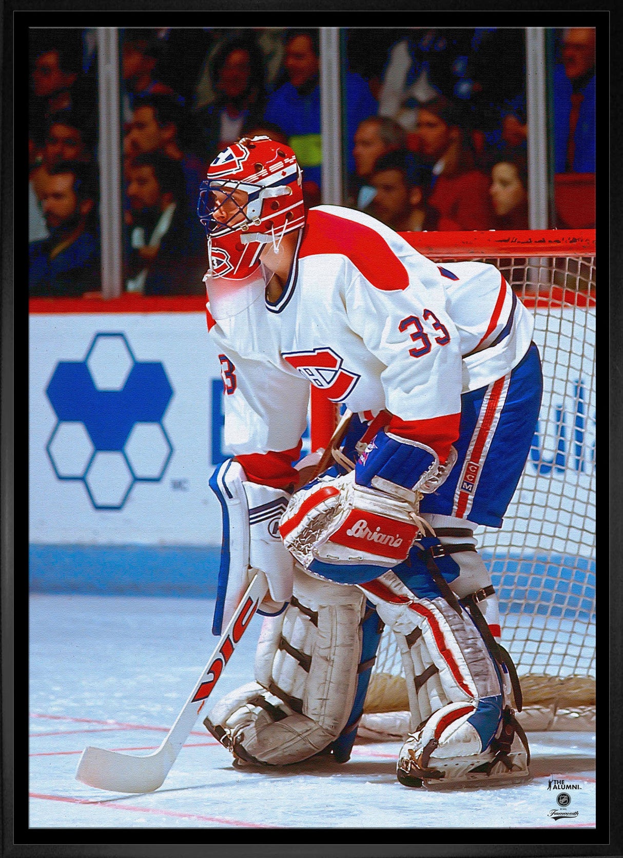 Patrick Roy 20x29 Framed Canvas Canadiens Action-V