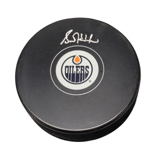 Grant Fuhr Signed Edmonton Oilers Puck (Autograph Series) - Frameworth Sports Canada 