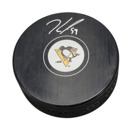 Jake Guentzel Signed Pittsburgh Penguins Puck (Autograph Series) - Frameworth Sports Canada 