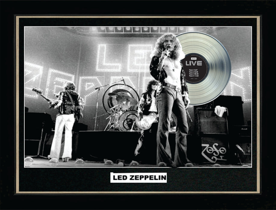 Led Zeppelin Live Framed with Platinum LP