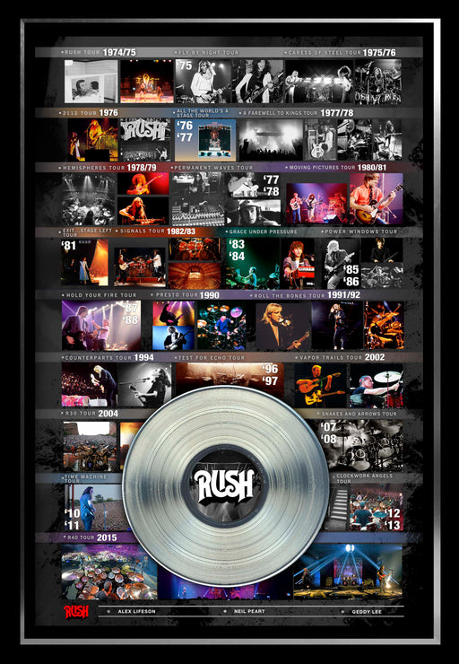 Rush Framed Tour History Collage - Frameworth Sports Canada 