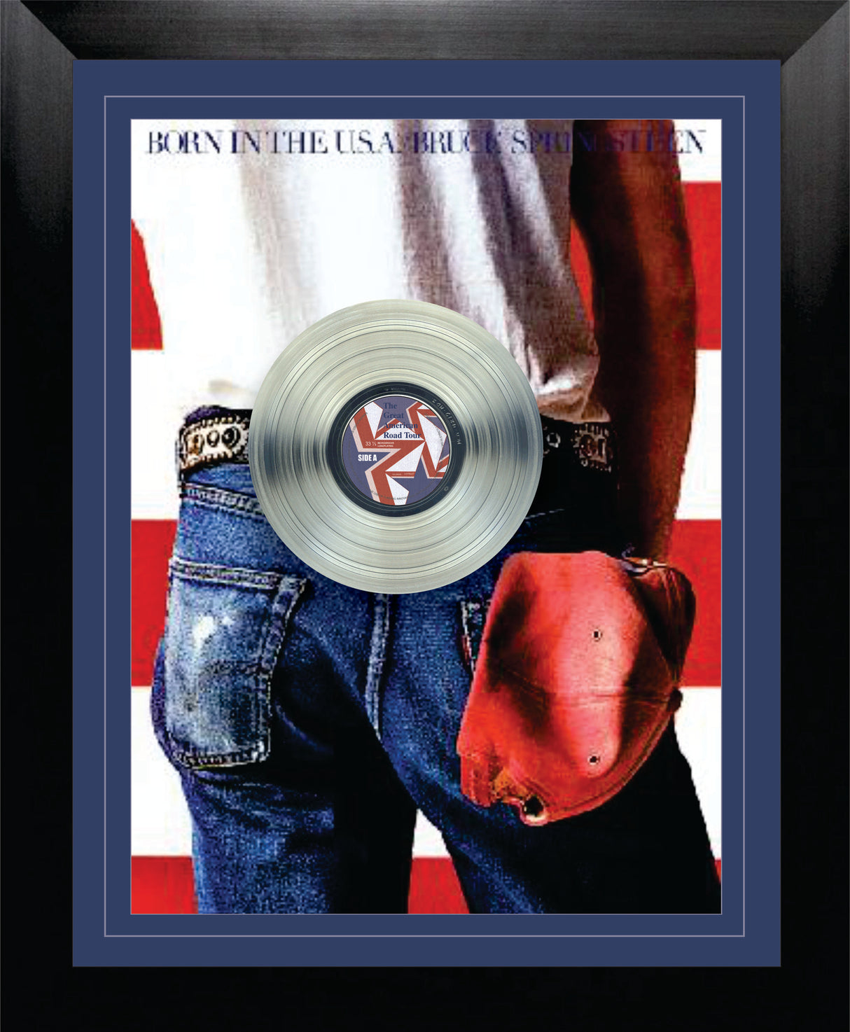 Bruce Springsteen Framed Born in the USA Collage with Platinum LP - Frameworth Sports Canada 