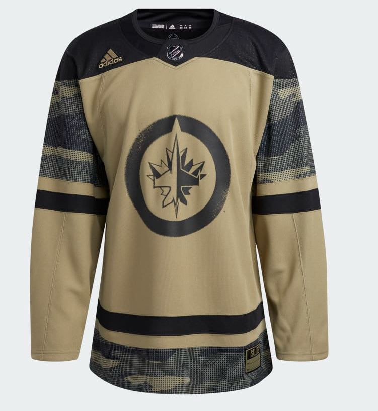 Winnipeg Jets Military Appreciation Camo Adidas 2021-2023 (HB1787)