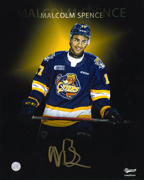 Malcolm Spence Signed 8x10 Unframed Erie Otters Player Portrait-V - Frameworth Sports Canada 