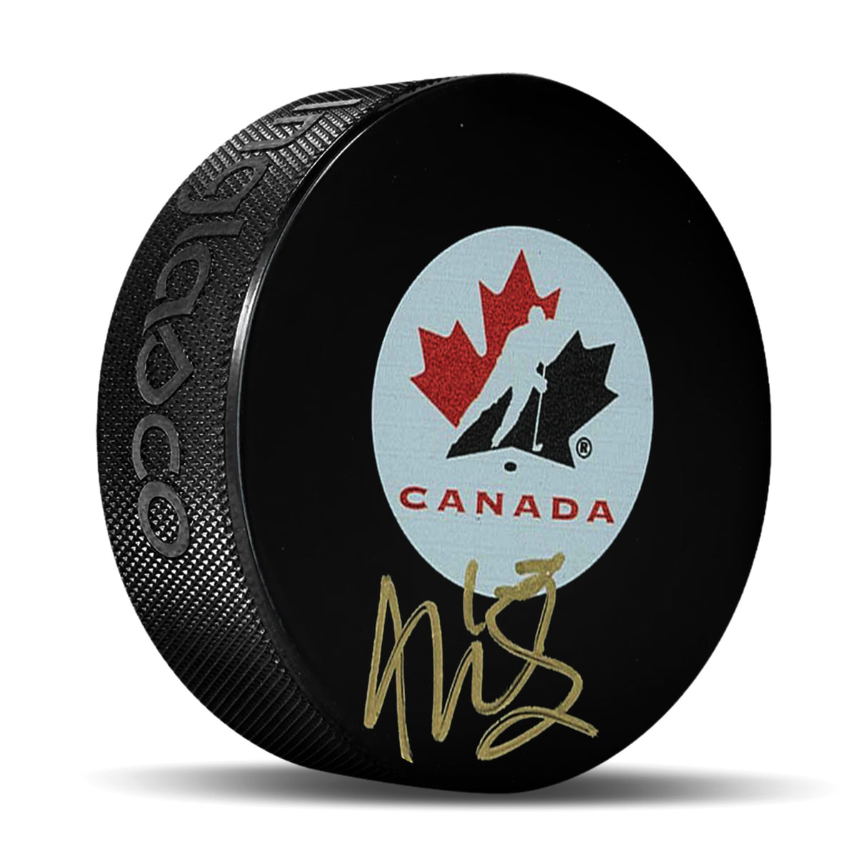 Malcolm Spence Signed Puck Team Canada