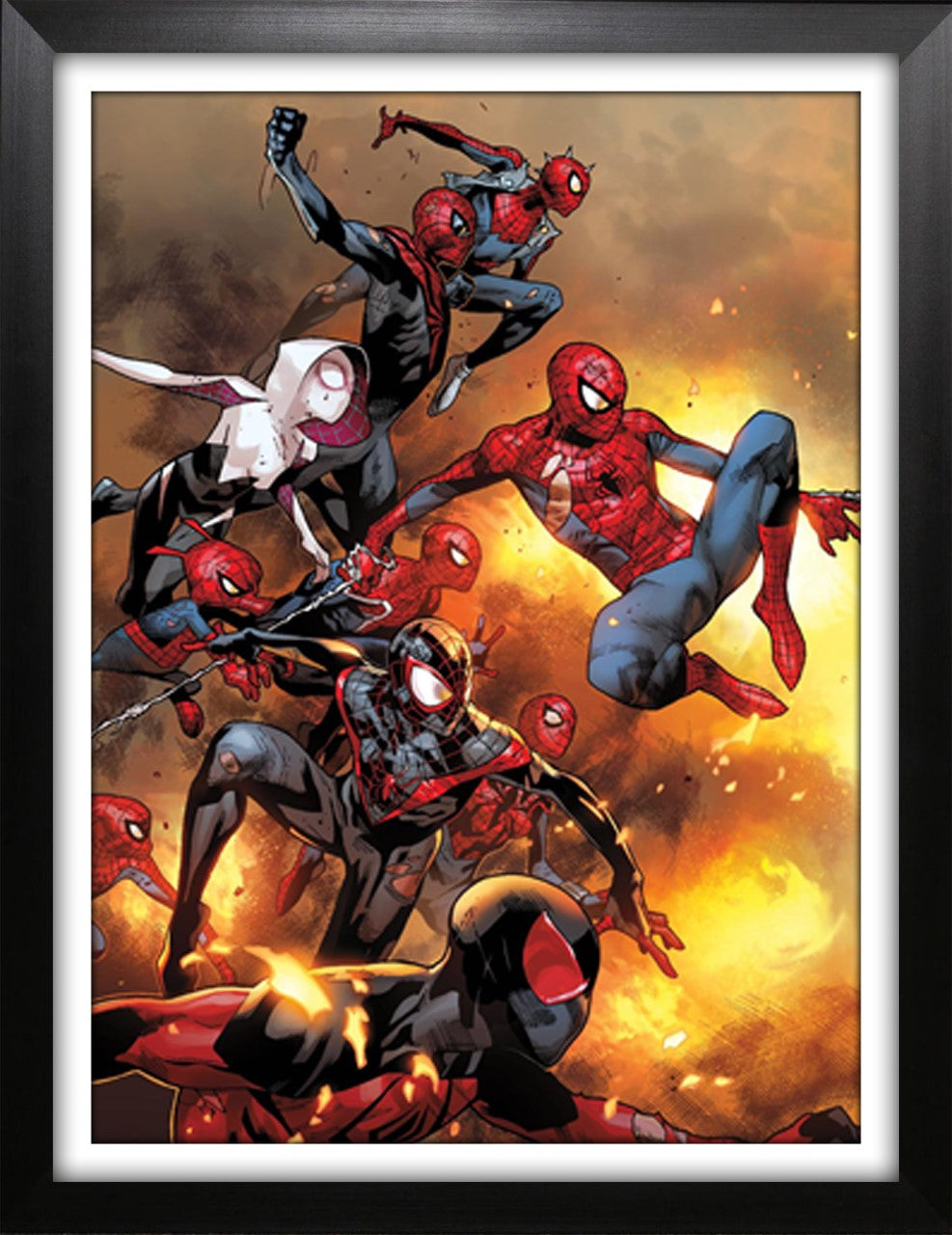 Spiderman Multiverse Framed Print - Frameworth Sports Canada 