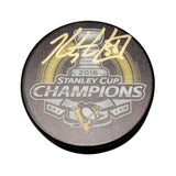 Kris Letang Signed Pittsburgh Penguins 2016 Stanley Cup Champions Puck