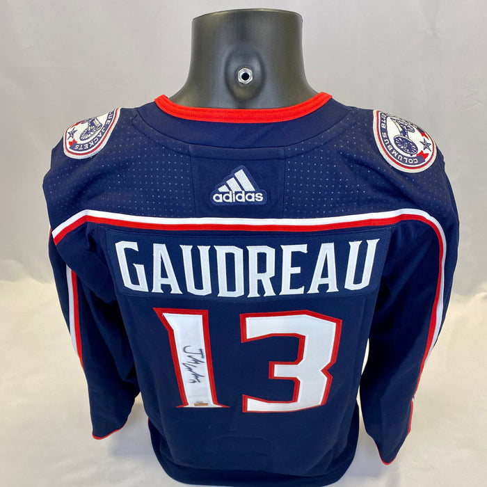 Johnny Gaudreau Signed Columbus Blue Jackets Adidas Auth. Jersey