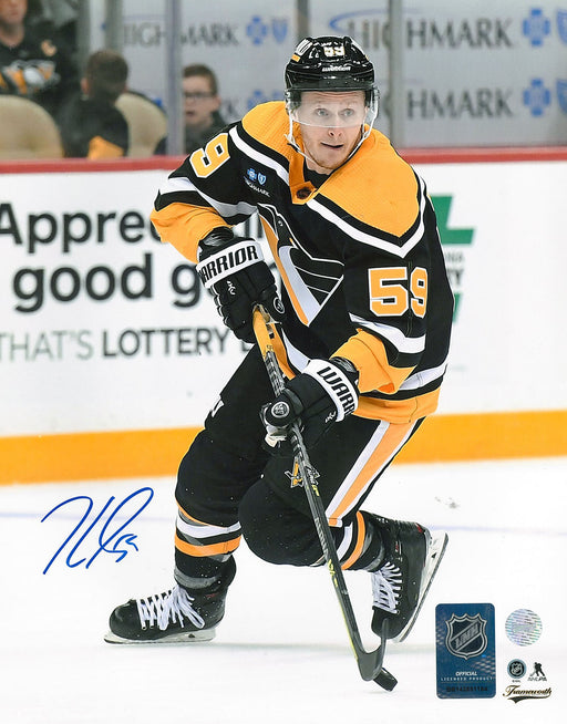 Jake Guentzel Signed 8x10 Penguins Reverse Retro-V - Frameworth Sports Canada 