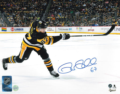 Rickard Rakell Signed 8x10 Penguins Shooting-H - Frameworth Sports Canada 
