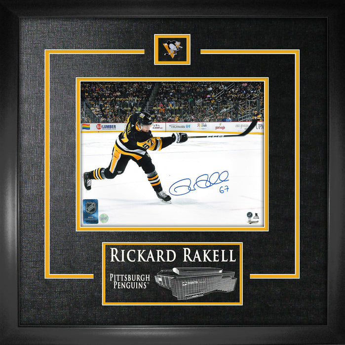 Rickard Rakell Signed 8x10 Etched Mat Penguins Shooting-H