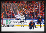 Connor McDavid 20x29 Framed Canvas Oilers Celebration