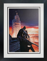 Batman Skyline Portrait Framed Print