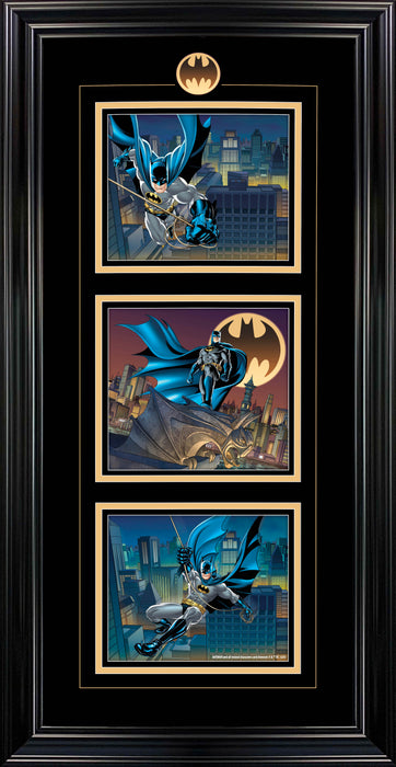 Batman Action Image Tryptich Framed Print