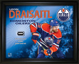 Leon Draisaitl 16x20 PhotoGlass Frame with Authentic NHL Game-Used Net – Edmonton Oilers