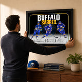 Buffalo Sabres Triple Player Collage PhotoGlass Frame 18x22